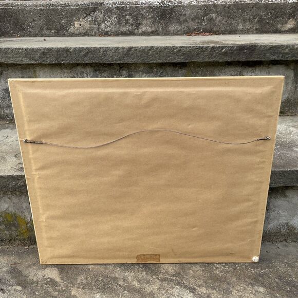 Original Art Painting Adobe Pueblo Home Santa Fe Signed Doris Moore 1976 15x18” - Picture 8 of 8